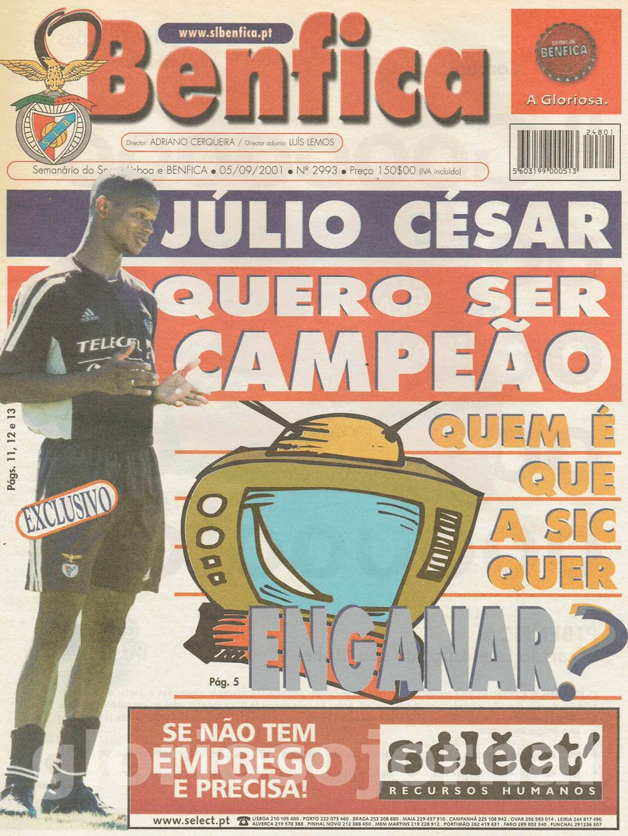 jornal o benfica 2993 2001-09-05